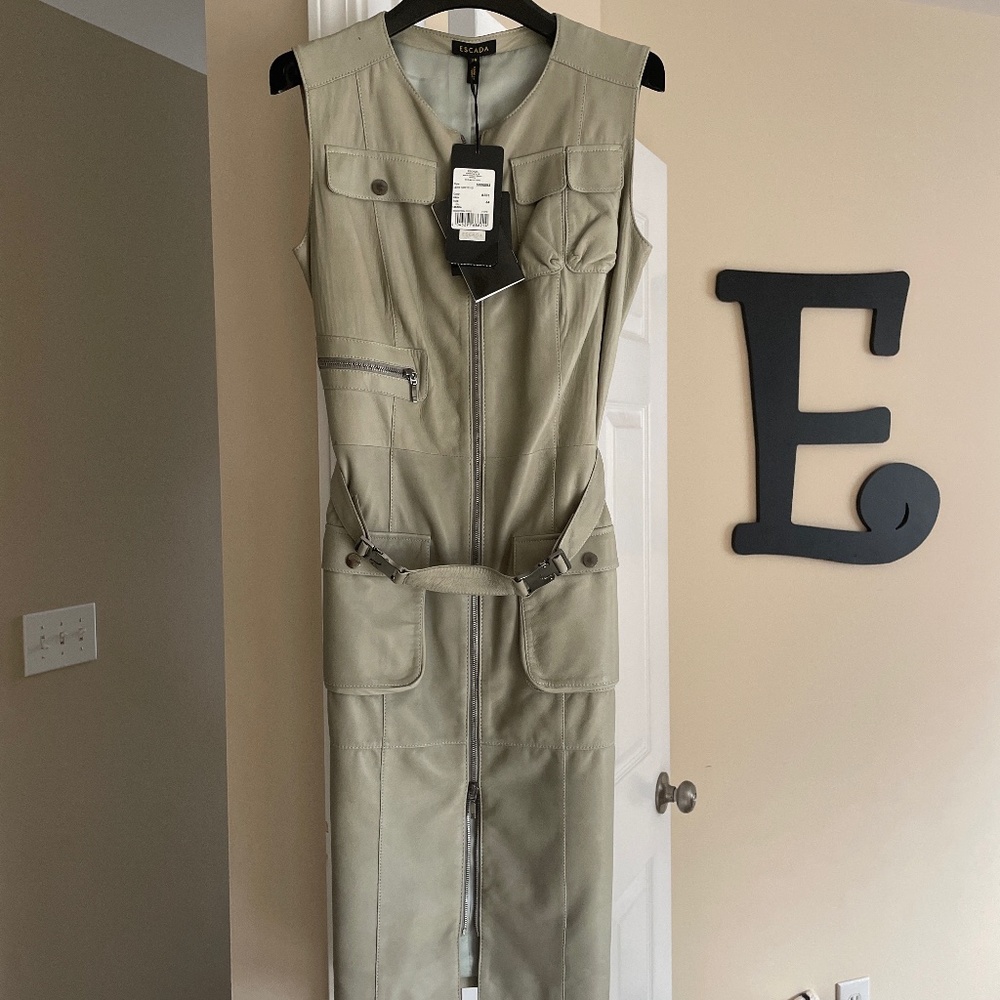 Escada Leather Dress